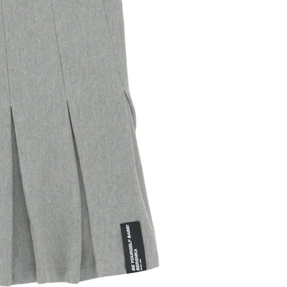 (NWOT) Bershka Be Yourself Babe! Gray Half Pleat Tennis Skirt - XS - Picture 13 of 15